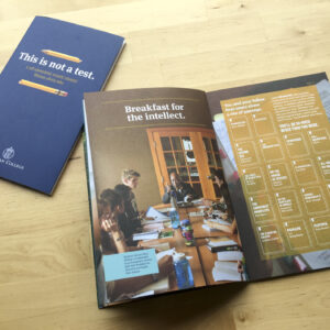The recently published Whitman College Viewbook. Photography by Matthew Lester
