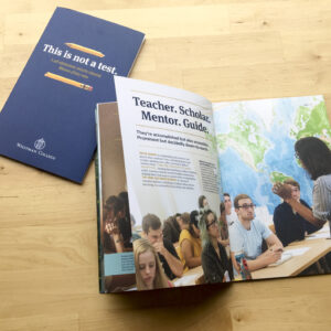 The recently published Whitman College Viewbook. Photography by Matthew Lester