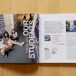 New published college and university admissions marketing photography by Matthew Lester