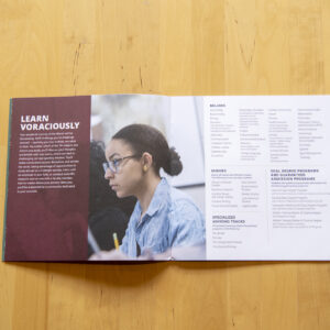 New published college and university admissions marketing photography by Matthew Lester
