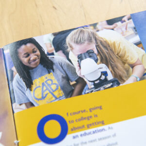 New published college and university admissions marketing photography by Matthew Lester