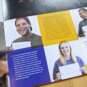 New published college and university admissions marketing photography by Matthew Lester